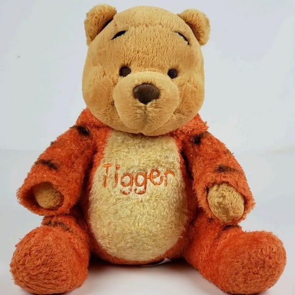 Disney Other - Disney Baby Pooh Dressed as Tigger Rattle Plush